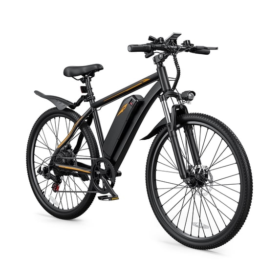 DYU 26" Electric Bike for Adults, 36V/10AH Removable Battery, Peak 750W Brushless Motor, 50 Miles Commuting Range, Front Fork Suspension, Shimano 7 Speed, Class 2 Ebike, UL2849