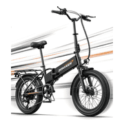 DYU Folding Electric Bike for Adults - 7-Speed Mountain Ebike with Peak 1200W 28MPH Brushless Motor, 48V10.4Ah Removable Battery, 20X3.0 Fat Tire UL2849