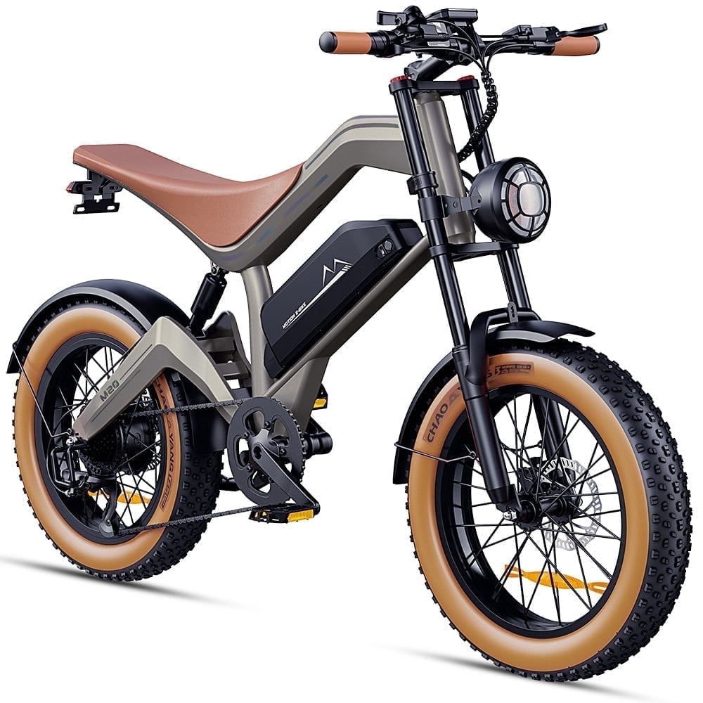 Electric Bike for Adults, 20" Fat Tire All-Terrain Electric Bicycle, Peak 1000W Motor 48V 15.6Ah Battery Up to 100 Miles 28MPH Ebike, UL2849