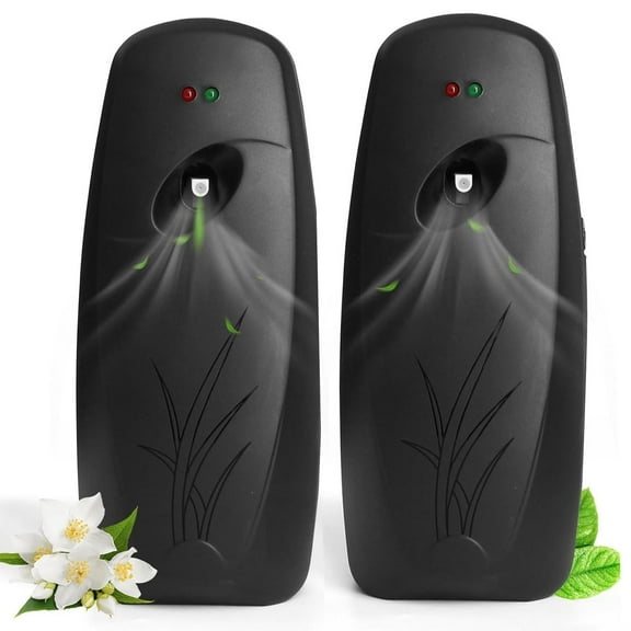 DYUES Automatic Air Freshener Spray Dispenser ,2-Pack Wall Mounted/Free Standing,Multiple Time Scent/Mist Release Settings for Home Commercial Room/Restroom Sprayer