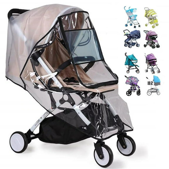 DYUES Universal Stroller Raincover Rain Cover,Windproof Baby Stroller Pushchair Travel Weather Shield, Protect from Dust and Snow