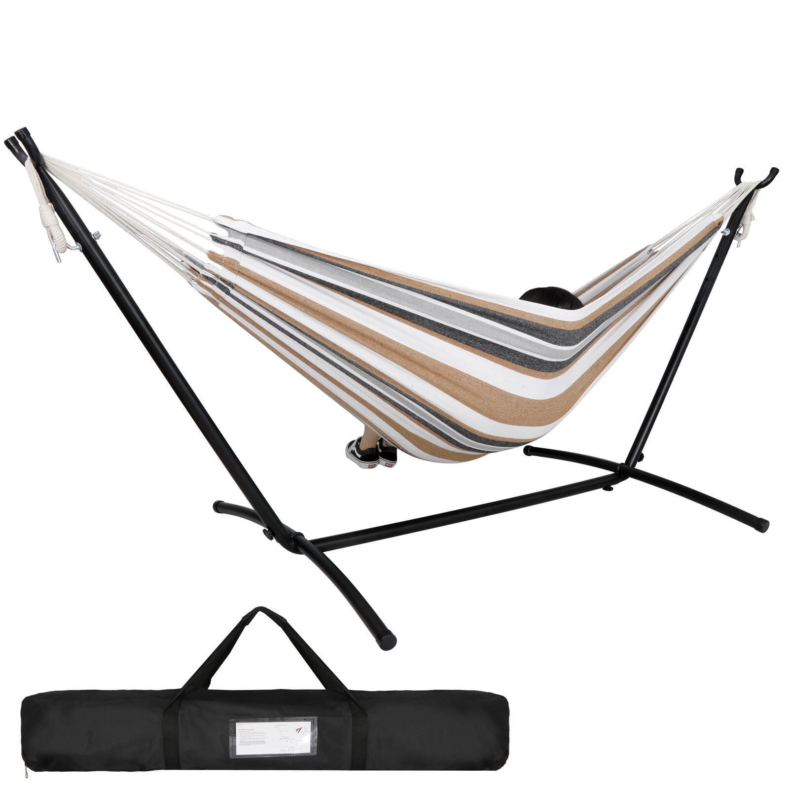 DYUKFG 9FT 2 - Person Steel Hammock with Stand &amp; Carrying Case - 620lb ...