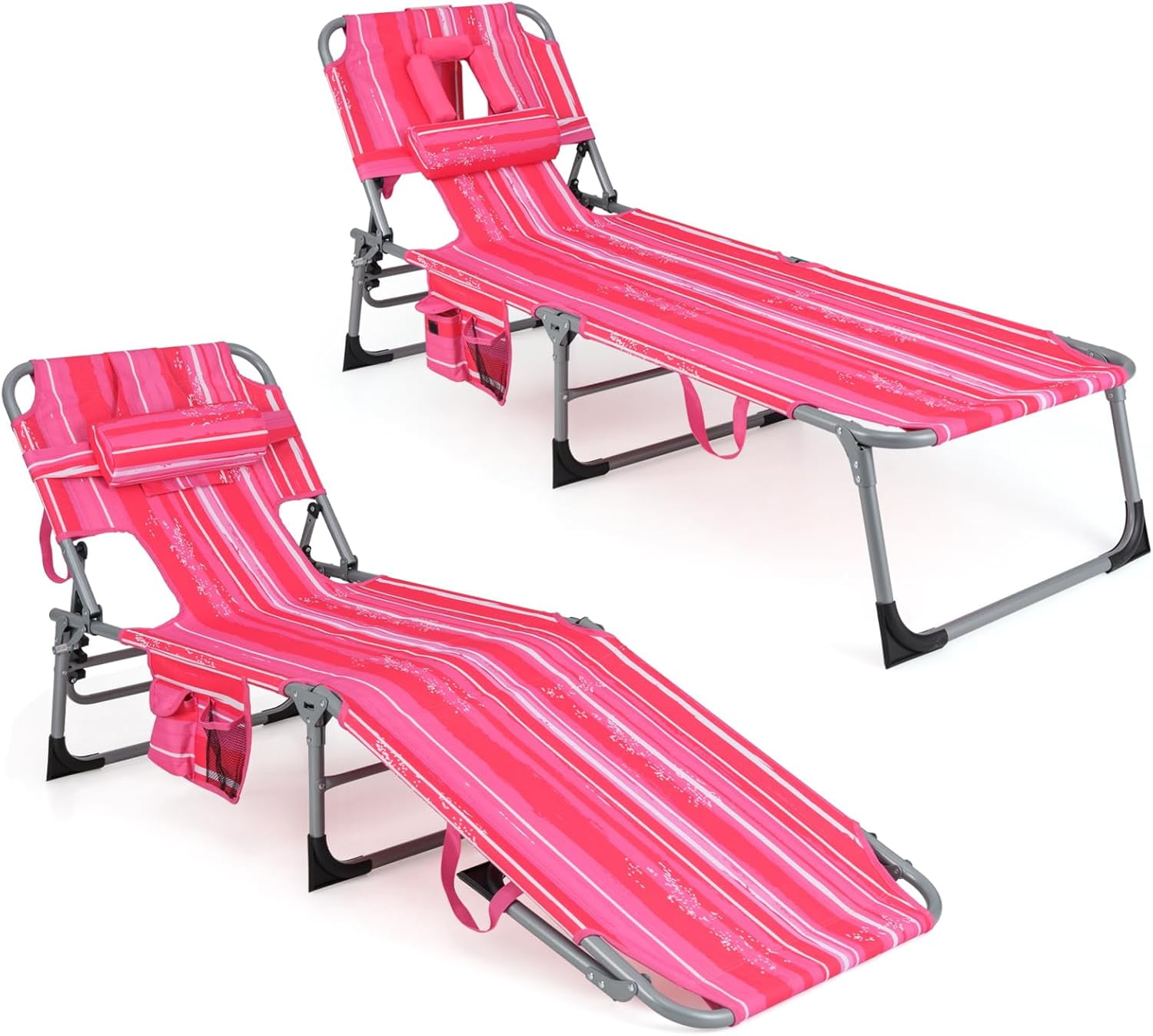 DYUKFG Lounge Chair with Face Arm Hole, Detachable Pillow, Adjustable ...