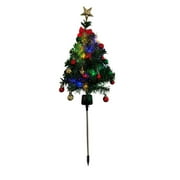 DYWADE 4Th of July Decor Solar Christmas Tree Lights Garden Outdoor Solar Yard Decoration Light Solar Stake Decor Lights Solar Xmas Decorative Multi Color Flickering Lights for Patio B One Size