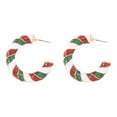 DYWADE Accessories Christmas Candy Colored Spiral C Shaped Earrings