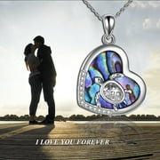 DYWADE Accessories Sea Turtle Necklace Sterling Silver Love Heart Mother Child Turtle Pendant Necklace Turtle Jewelry Gifts Mother Sister Daughter Locket With Glow In The Dark Necklace Baking