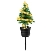 DYWADE Fourth of July Solar Christmas Tree Lights Outdoor Plug In Lights Small Illuminated Christmas Decorative Lights for Home Use A One Size