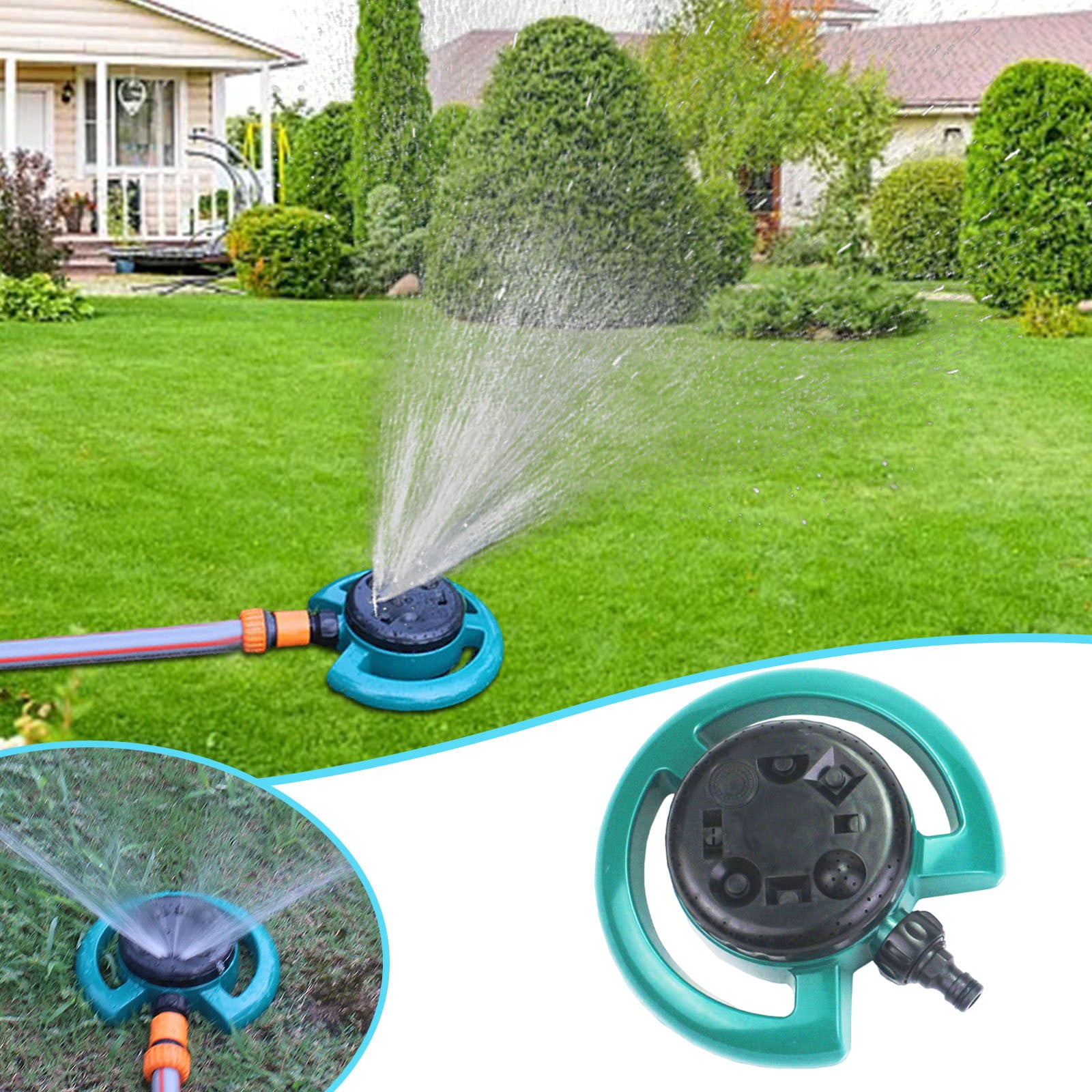 DYWADE Home Tools Garden Needs Sprinkler Rotating Sprinkler Large Area