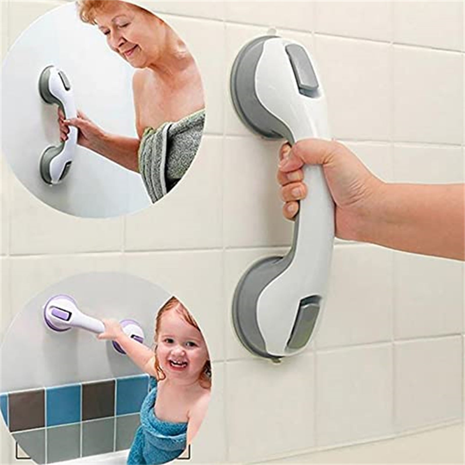 DYWADE Household Textile Bathroom Handrail With Suction Cups Large Size ...