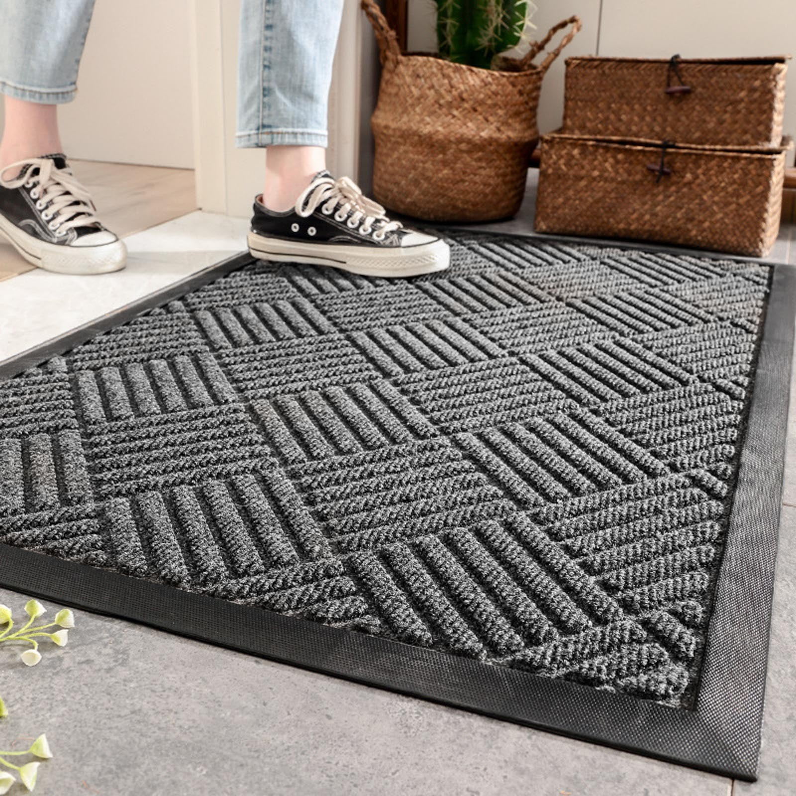 DYWADE Household Textile Blanket for Mom Outdoor Doormat Rubber Entry