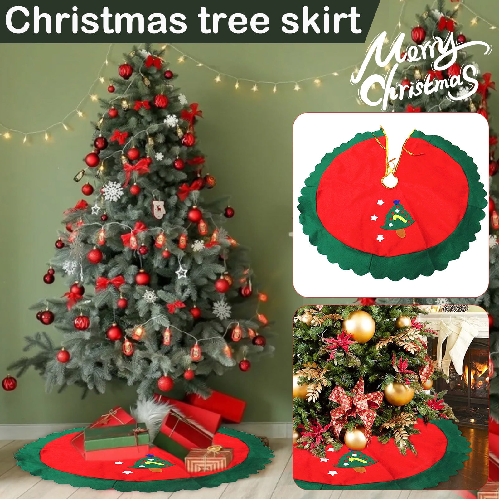 DYWADE Household Textile Christmas Tree Skirt NonWoven Fabric