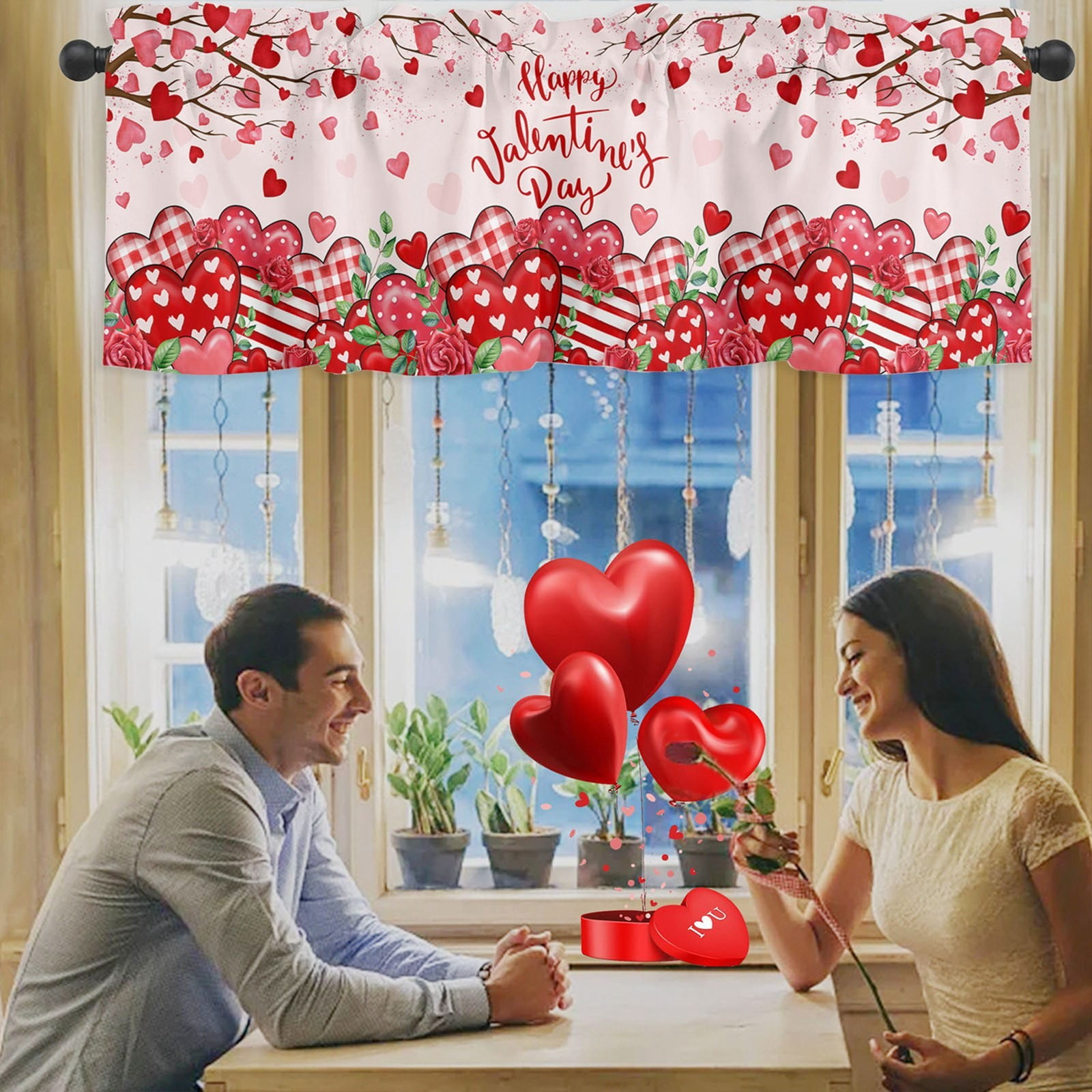 DYWADE Household Textile Nice Shower Curtains for Bathroom Valentine's