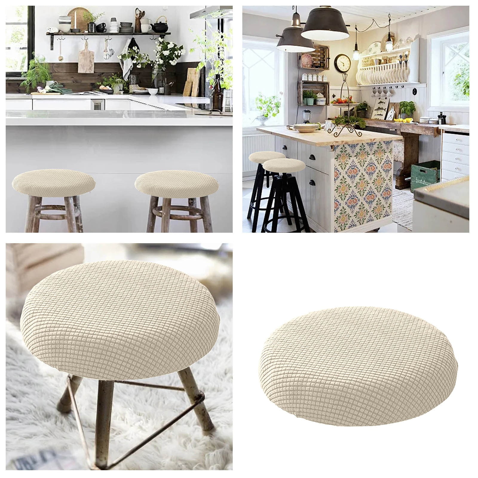 DYWADE Household Textile Round Stool Chair Cover HouseCover Swivel
