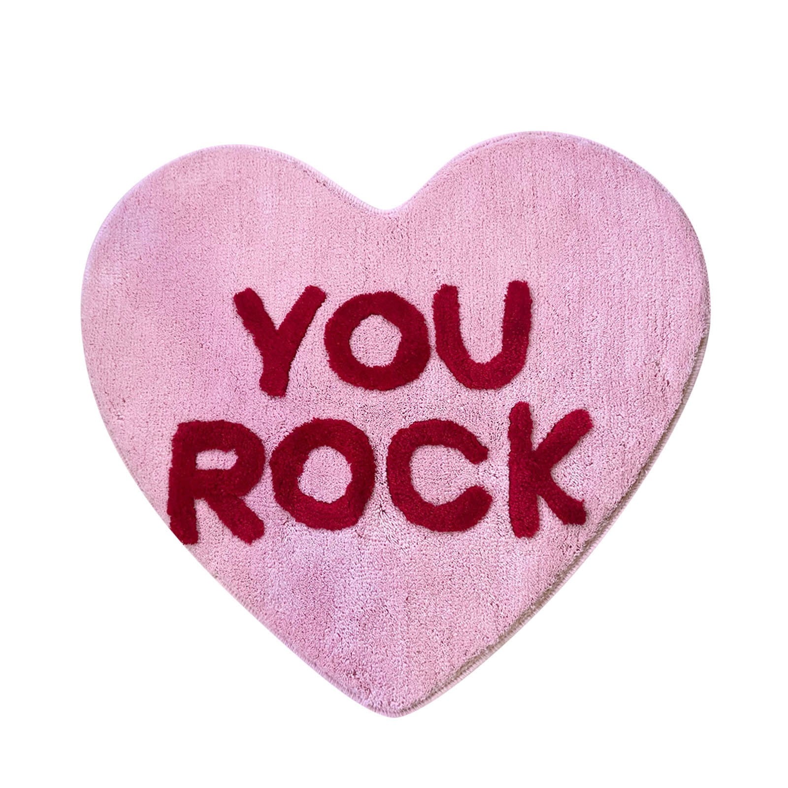 DYWADE Household Textile Winter Full Of Rug 25.6'' Heart Shape Door Mat