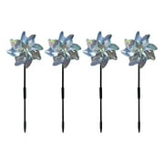 DYWADE July 4 Reflective Pinwheels Extra Sparkly Pinwheels for Garden Decor Pinwheels for Kids Scare Birds Away From Garden Yard Patio Lawn Farm C One Size