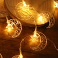 thumbnail image 1 of DYstyle 10LED 1.5 Meters LED Star Moon String Lights Battery Powered Star Fairy String Lights LED Kerosene String Lights Warm White Festival Decorative String Lights, 1 of 2