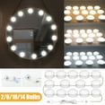 thumbnail image 1 of DYstyle 2/6/10/14 Bulbs Make Up Mirror Lights LED Kit Hollywood Style LED Vanity Mirror Lamp With Tape and USB Cable Sensor Switch, 1 of 5