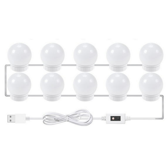 DYstyle 5/9/13/17 FT LED Vanity Mirror Lamp Kit Hollywood Style Make Up Mirror Lights LED With Tape and USB Cable LED Vanity Dimmable Mirror Lamp