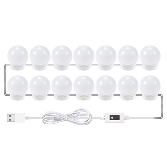 DYstyle 5/9/13/17 FT LED Vanity Mirror Lamp Kit Hollywood Style Make Up Mirror Lights LED With Tape and USB Cable LED Vanity Dimmable Mirror Lamp