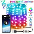 thumbnail image 1 of DYstyle 50-200LED Waterproof USB Copper Wire Lights Smart APP Bluetooth Music Control Timer RGB Fairy String Light For Christmas Party Weeding Decotation, 1 of 5