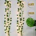 thumbnail image 1 of DYstyle 6.5ft 20LEDs LED Artificial Green Leaf Vine String Lights Fairy Lights, 1 of 4