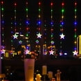thumbnail image 1 of DYstyle Battery Operated Multicolor LED Star Curtain Light 2M 82LEDs PVC Coated Icicle String Light Home Decorative Lights for Bedroom Camping Tent Wedding Party Ramadan Christmas, 1 of 6