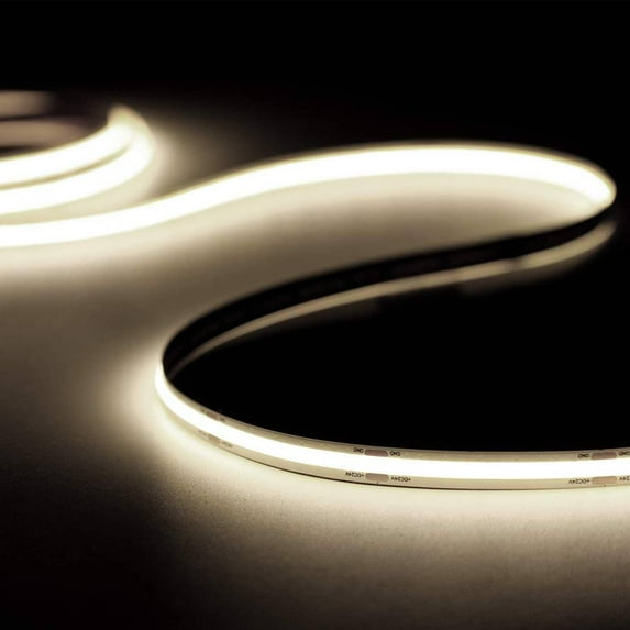 DYstyle COB LED Strip Light 0.5- 5M Uniform Glow COB Bendable Tape Light 224LEDs/M 12V Warm White Natural White White R/G/B for Bedroom Cabinet Bookcase
