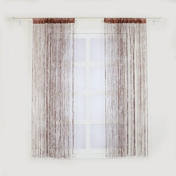 DYstyle Door Window Panel Shiny Tassel String Curtain Dividers Fringe Beaded