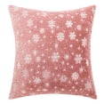 thumbnail image 1 of DYstyle Gold Stamping Cushion Cover 18"x18" Soft Plush Snowflake Throw Pillow Cases, 1 of 3