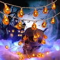 thumbnail image 1 of DYstyle Halloween Indoor Party Bar Halloween Decoration Skeleton Skull String Lights LED Pumpkin Lights Waterproof Battery Operated Halloween Lights, 1 of 4