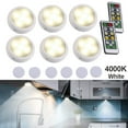 thumbnail image 1 of DYstyle LED Puck Lights 4000K White Color LED Closet Lights Wireless Under Cabinet Lighting USB or Battery Powered Remote Controls Dimmer & Timing Function, 1 of 5