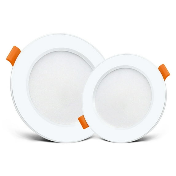 DYstyle LED Round Recessed Ceiling Flat Panel Down Light LED Disk Light Flush Mount Ceiling Indoor Lighting