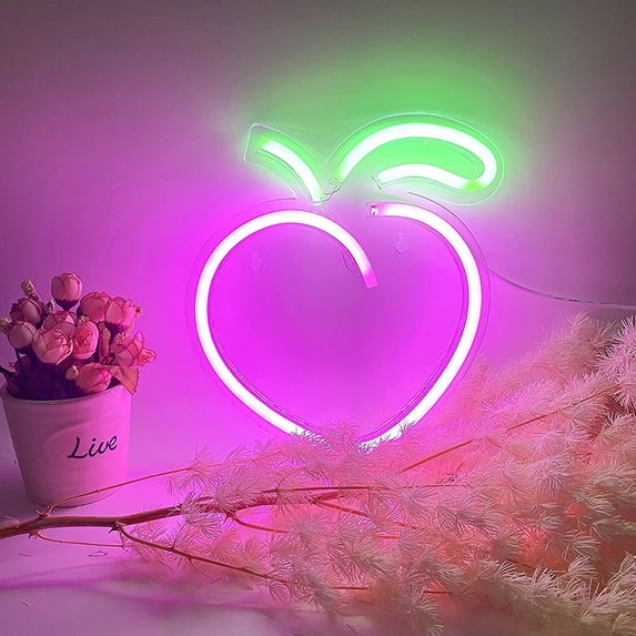 DYstyle Large Size LED Neon Light Sign with Back Panel USB Neon Sign Light with Switch Wall Art Decorative Hanging Sign for Bar Bedroom Living Room Kid's Room Party Home Decor