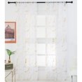 thumbnail image 1 of DYstyle Marble Gold Stamping Voile Sheer Rod Pocket Curtain Panel, 1 of 3