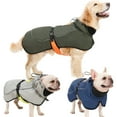 thumbnail image 1 of DYstyle Pet Dog Autumn Winter Quilted Thickened Jacket Dog Clothes with Reflective Brim Outdoor Waterproof Thermal Jacket Pet Clothes for Small Medium Pet Dog, 1 of 7