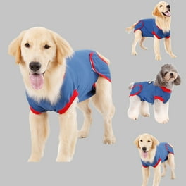 Shulemin Dog Weaning Suit Elastic Wound Recovery Cotton Four legged Pet Postpartum Cloth Bodysuit for Puppy multicolor strip S Walmart