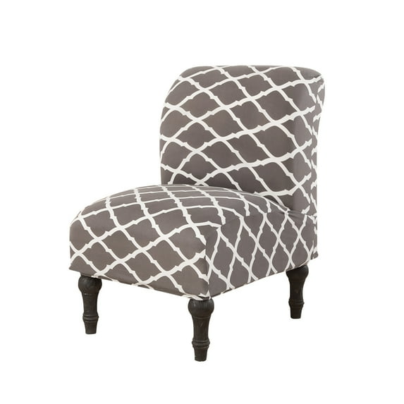 DYstyle Printed Morocco Stretch Armless Wing Back Chair Slipcover