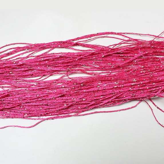 DYstyle Shiny Tassel Flash Silver Line String Curtain Window Panel