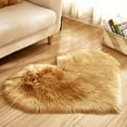 thumbnail image 1 of DYstyle Soft Fluffy Faux Fur Heart Shaped Area Rug, 1 of 3