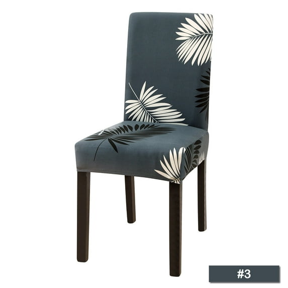 DYstyle Spandex Stretch Floral Chair Cover Geometric Banquet Party Decor Dining Room Seat Slipcover,1-8 Pcs