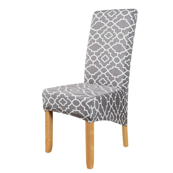DYstyle Stretch Morocco Printed Large Dining Chair Covers Washable Seat Slipcovers