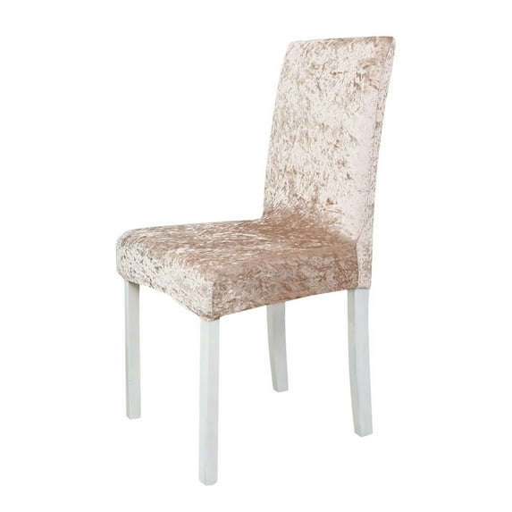 DYstyle Stretch Spandex Bling Velvet Short Dining Chair Slipcover Wedding Banquet Chair Cover