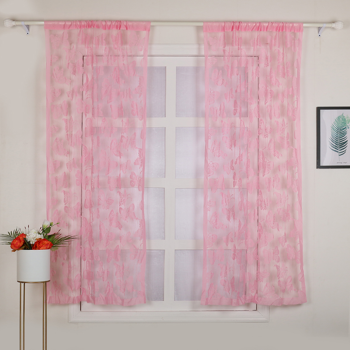 DYstyle Tassel Line Butterfly String Curtain Window Door Divider Sheer ...