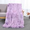 thumbnail image 1 of DYstyle Tie Dye Long Shaggy Blanket Fur Fluffy Solid Warm Plush Blanket Cover, 1 of 2