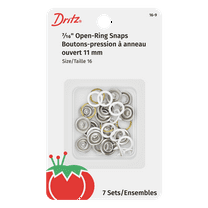 Dritz Snap Fasteners, Size 7/16", White, 7 sets