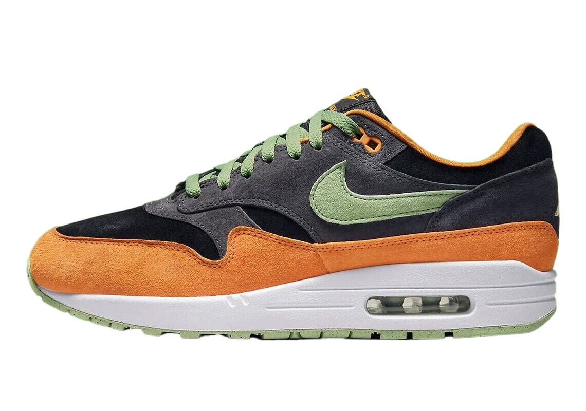 nike air max 1 orange and black