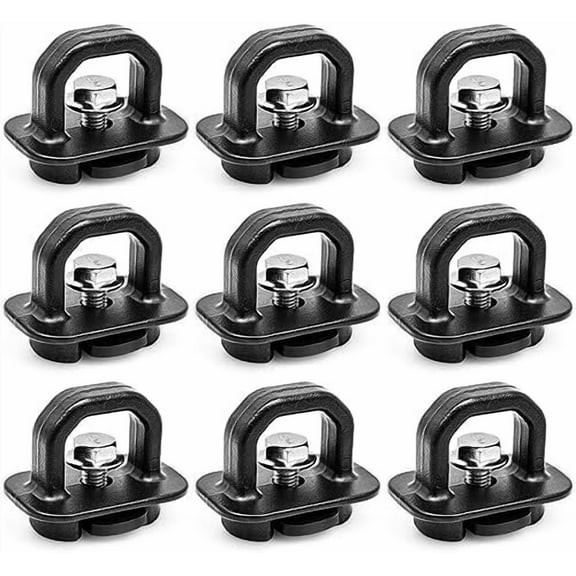 DZ97903 Truck Bed Side Wall Tie Down Anchors, Bed Cargo Hooks for 2007-2023 Chevy Silverado 1500 2500 3500 Chevy Colorado IGMC Sierra 1500 2500 3500 I GMC Canyon 9PCS