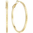 thumbnail image 1 of DZCYAN Gold Hoop Earrings for Women - Trendy Square-edge & Hypoallergenic Earrings, 35mm, 40mm C87, 1 of 2