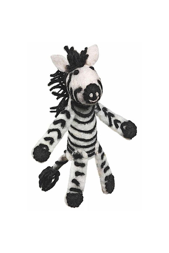 DZI Handmade Designs DZI482003 Zebra Woolie Fingerpuppet Ornament