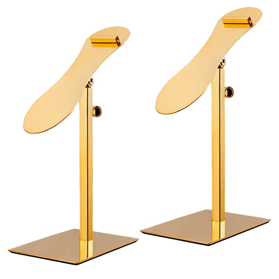 DZLOHAS Shoe Display Stand Golden, Risers Stand Countertop Adjustable